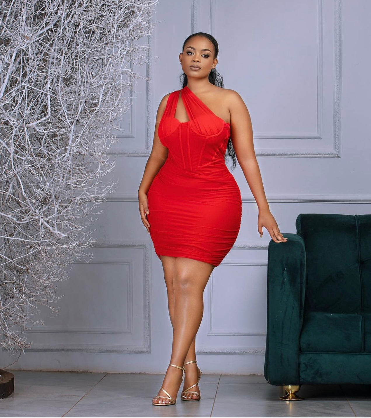 The only girl ruched dress