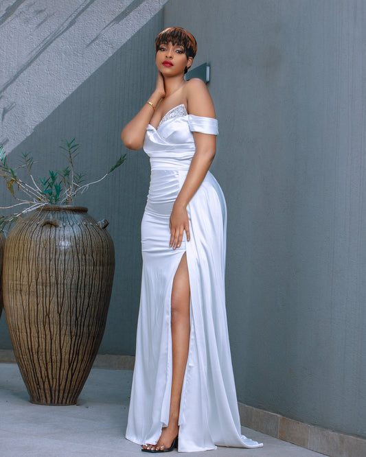 Dyna Satin dress – TJ Collections Kenya
